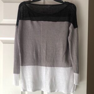 Pure amici linen color block sweater